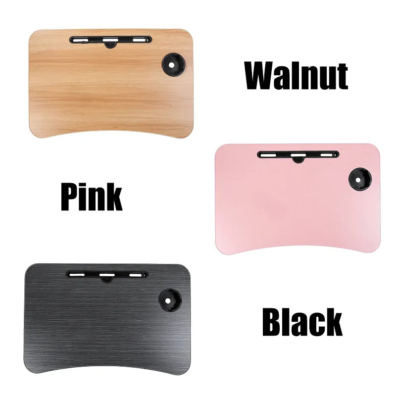 Portable Folding Laptop Stand Holder Study Table Desk Wooden Foldable Computer Desk for Sofa Tea Serving Table 60x40x28cm